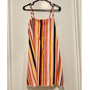 Square neck spaghetti strap shift dress